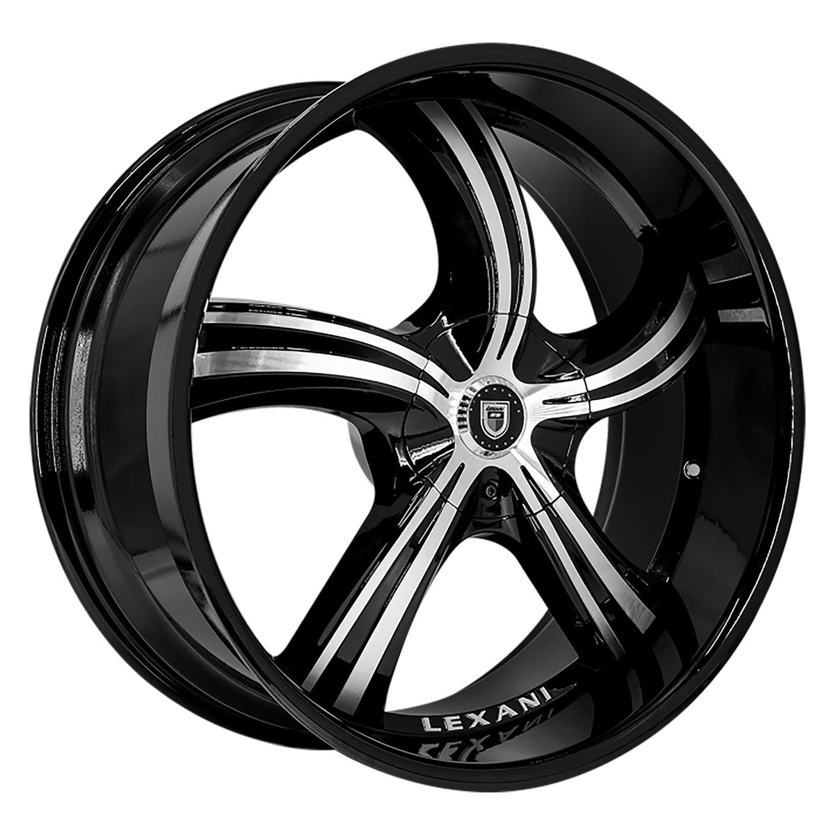 Lexani CINCO CVR Black/Machined wheel