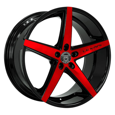 Lexani R-FOUR Black/Red wheel