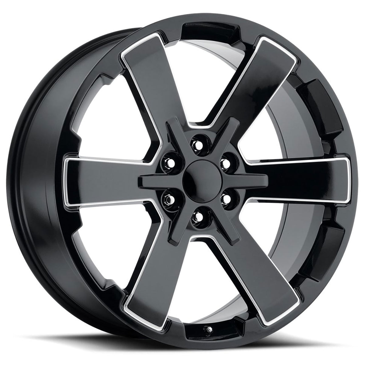 Factory Reproductions FR45 GMC DUEL 6 Black/Machined wheel