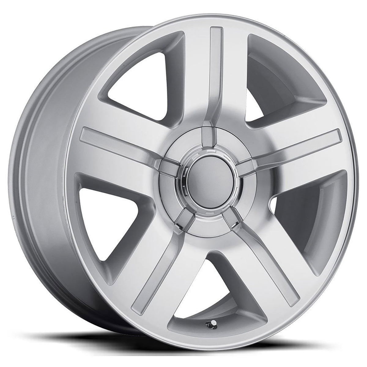 Factory Reproductions FR37 SILVERADO Silver/Machined wheel
