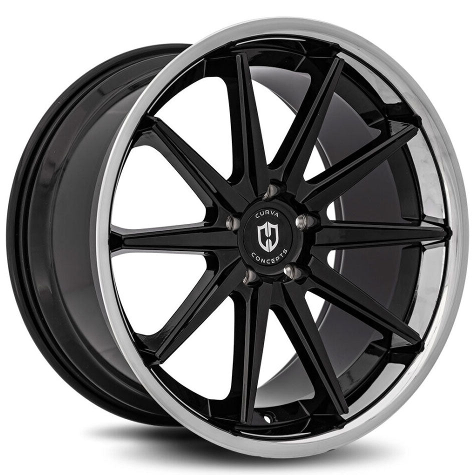 Curva Concepts C24 Black/Chrome wheel