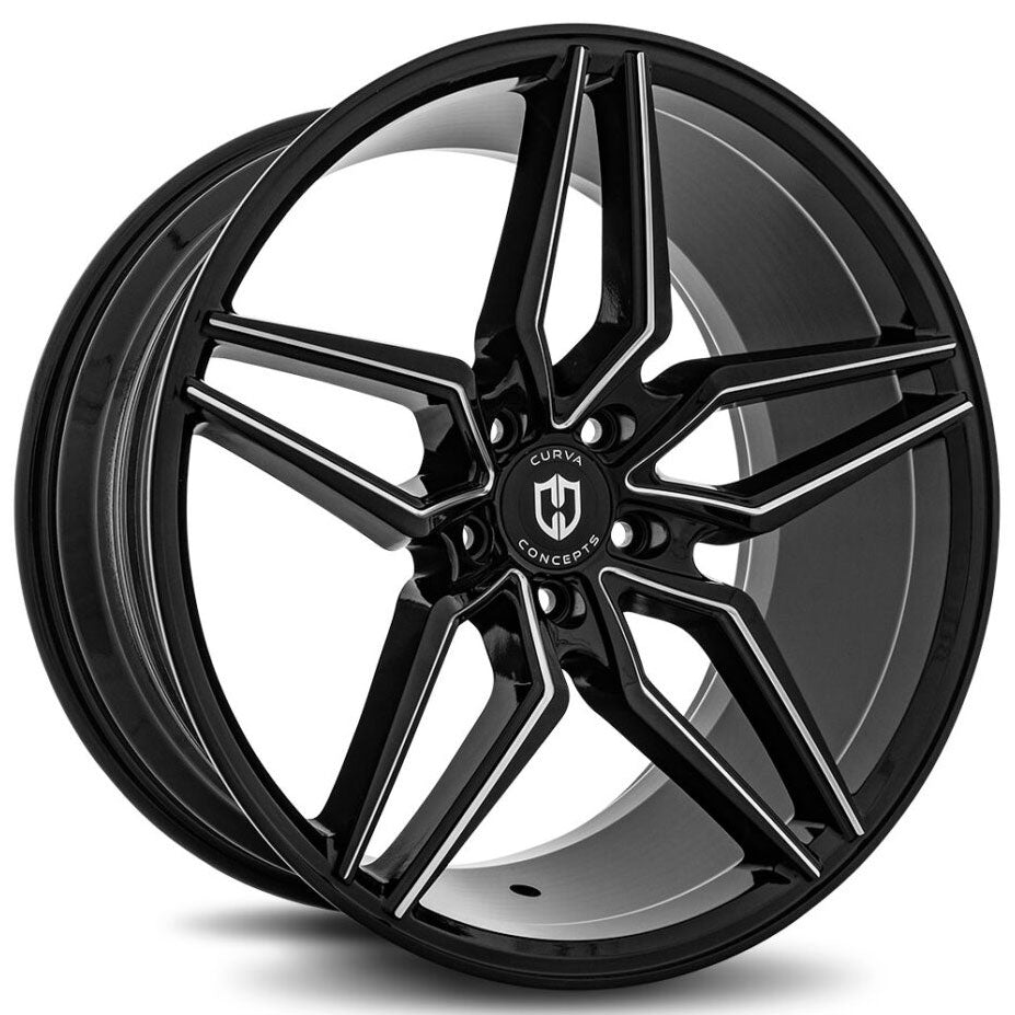 Curva Concepts C25 Black/Machined wheel