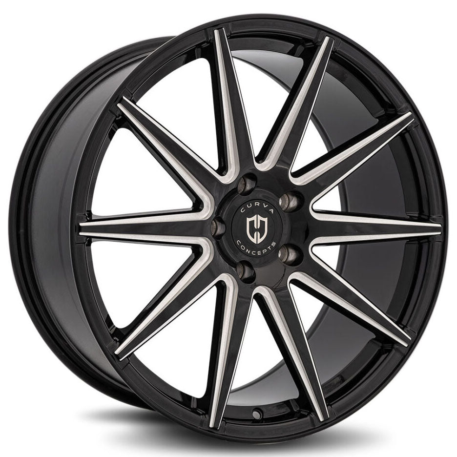 Curva Concepts C49 Black/Machined wheel