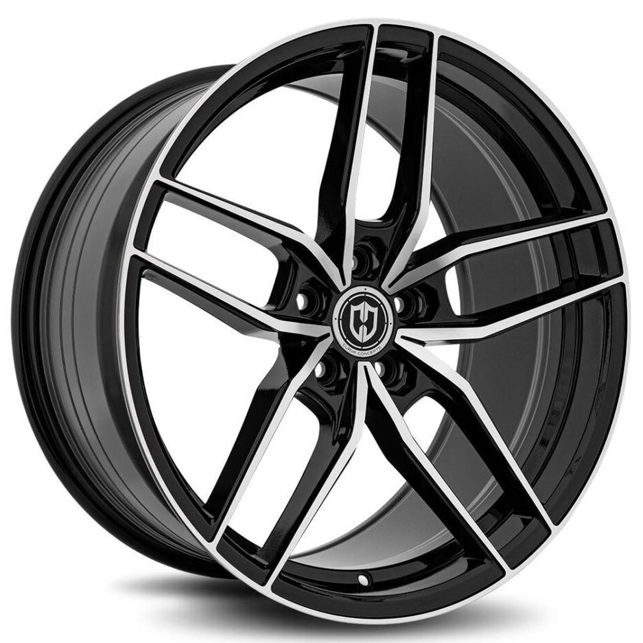 Curva Concepts CFF25 Black/Machined wheel