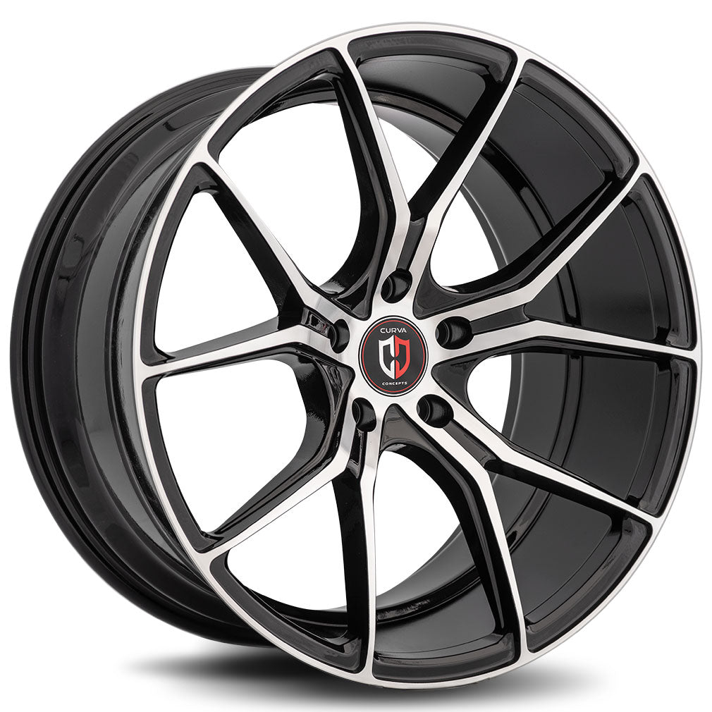 Curva Concepts C42 Black/Machined wheel