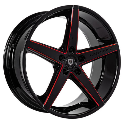 Lexani R-FOUR Black/Red wheel