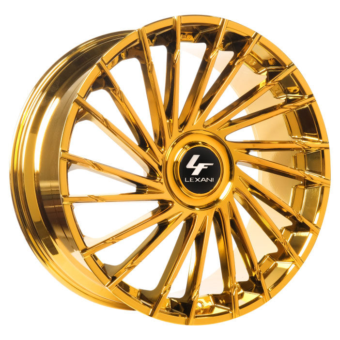 Lexani WRAITH XL-C Chrome/Gold wheel