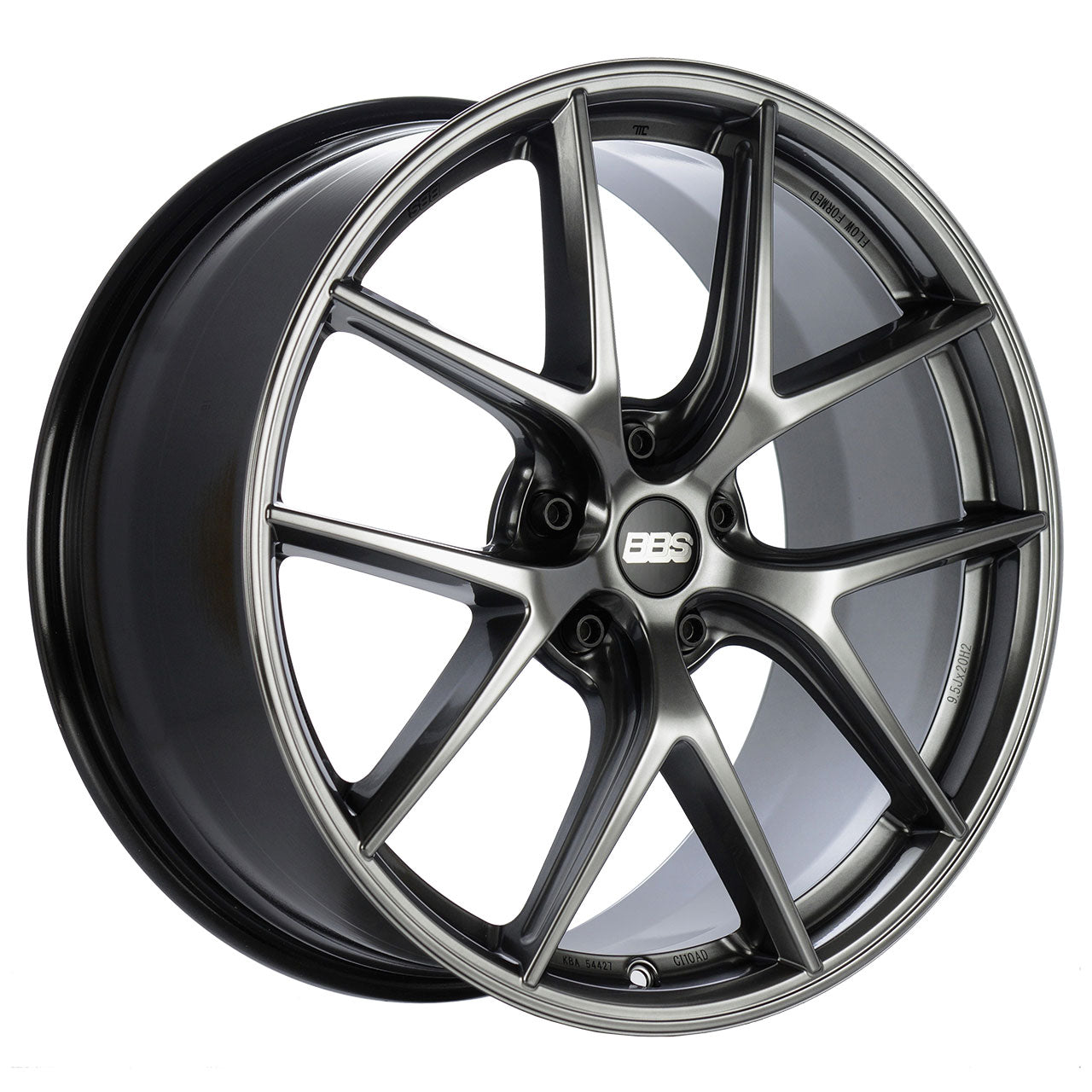BBS CI-R 20x10.5 5x112 ET35 Satin Black Polished Rim Protector Wheel -82mm PFS/Clip Required main image 0