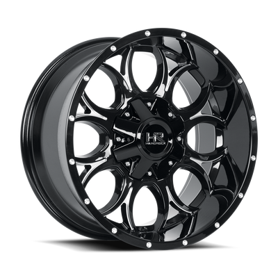 Hardrock Offroad Horseshoe H713 Gloss Black Milled wheel