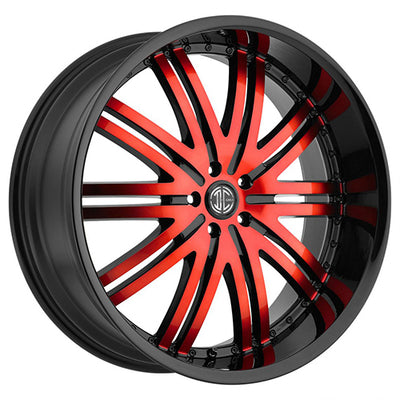 2Crave N11 Black Red Machined Wheel