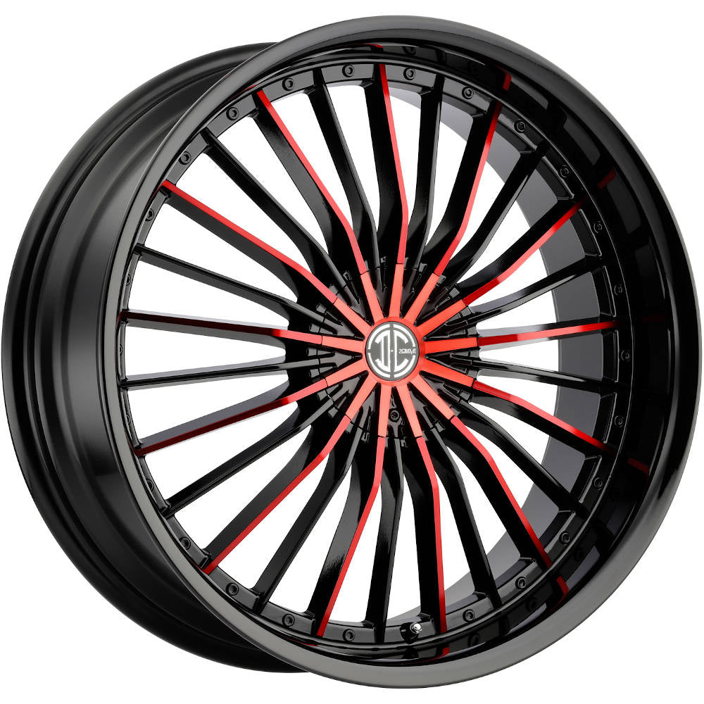 2Crave N26 Black Red Machined Wheel