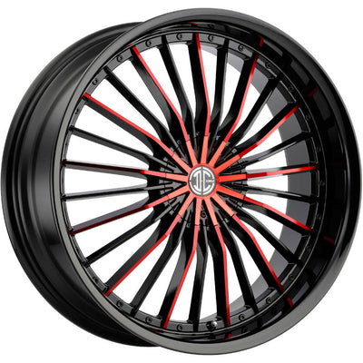 2Crave N26 Black Red Machined Wheel