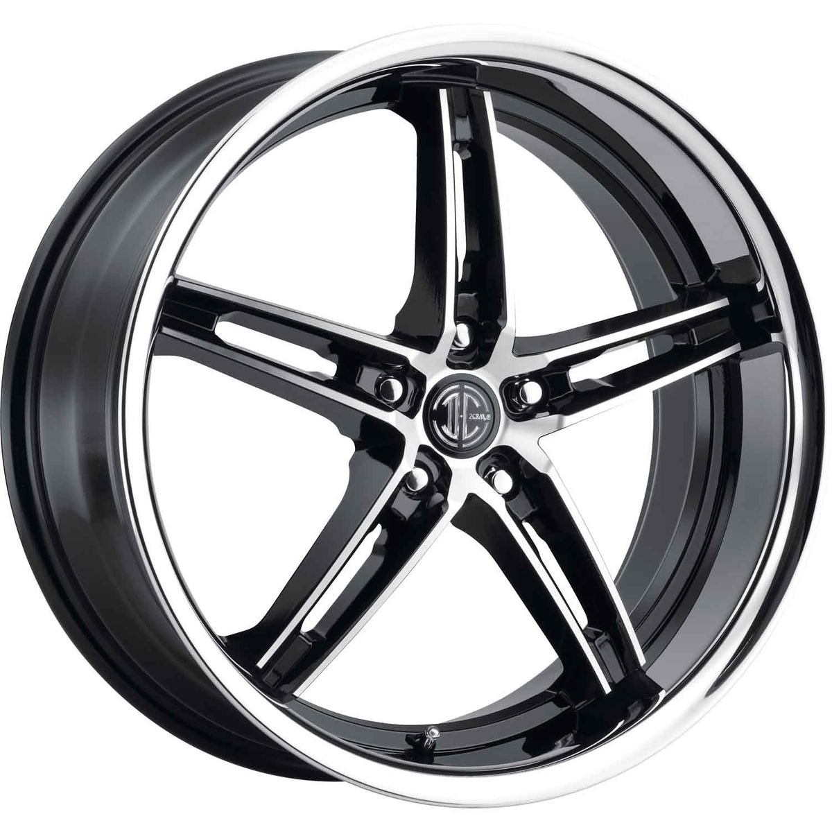 2Crave N38 Black Machined Wheel