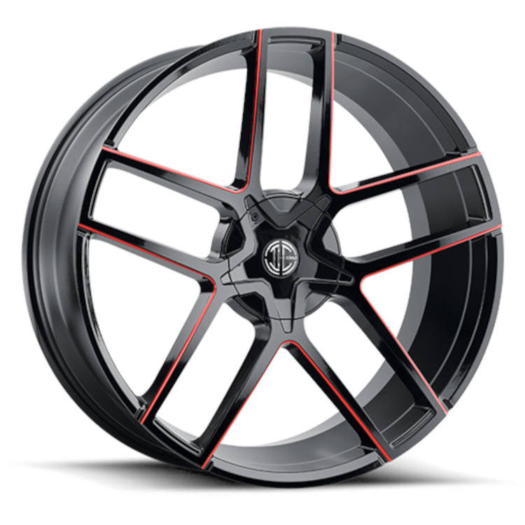 2Crave N64 Black Red Milled Wheel