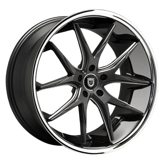 Lexani R-TWELVE Black/Machined/Chrome wheel