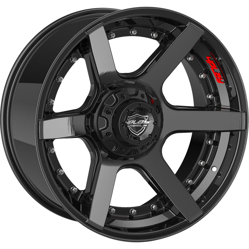 4Play 4P60 Black Brushed Wheel