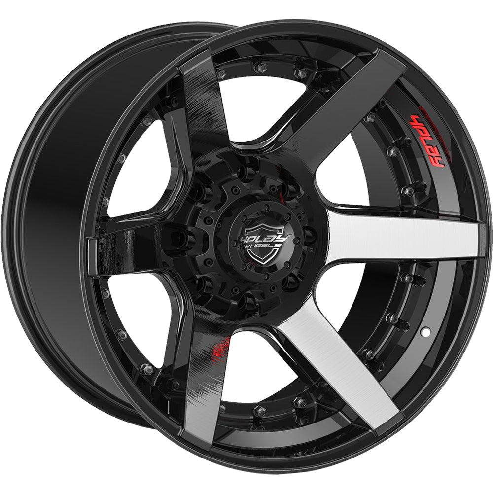 4Play 4P60 Black Brushed Wheel