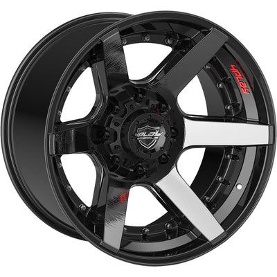 4Play 4P60 Black Brushed Wheel