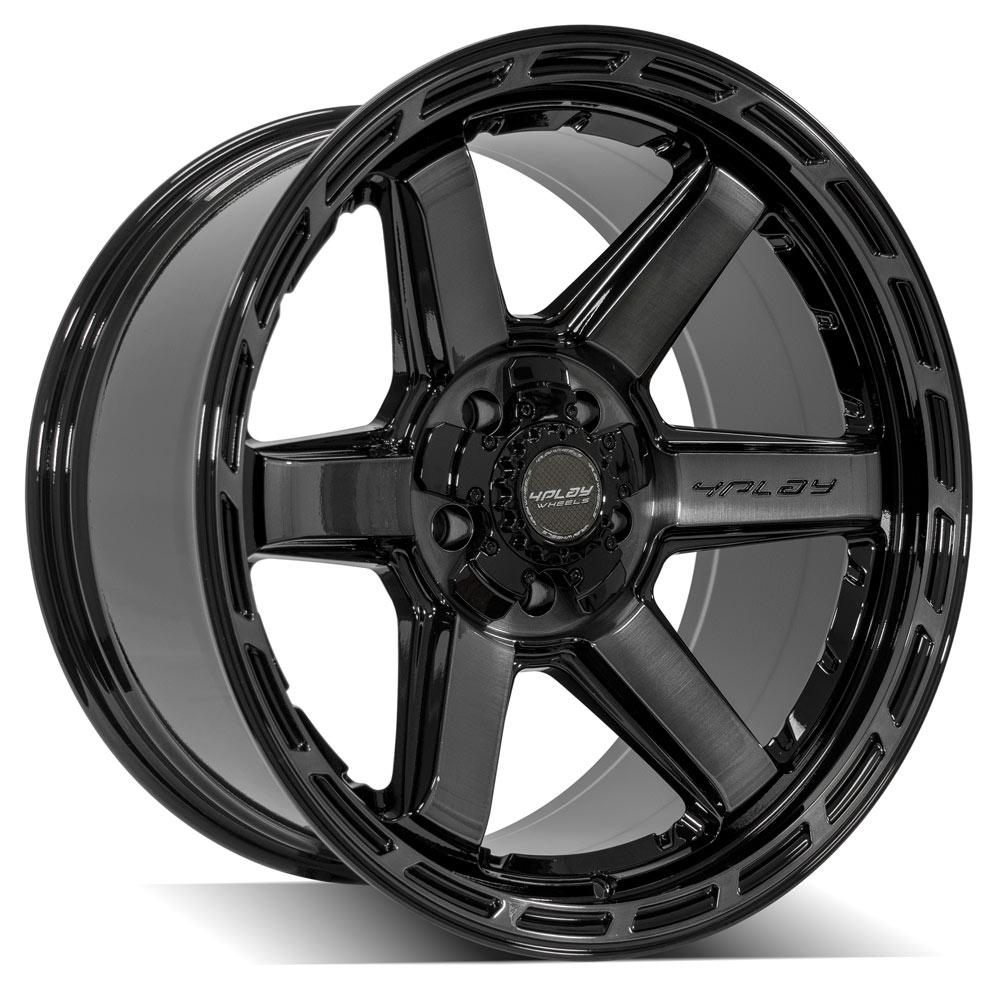 4Play 4P63 Black Brushed Wheel