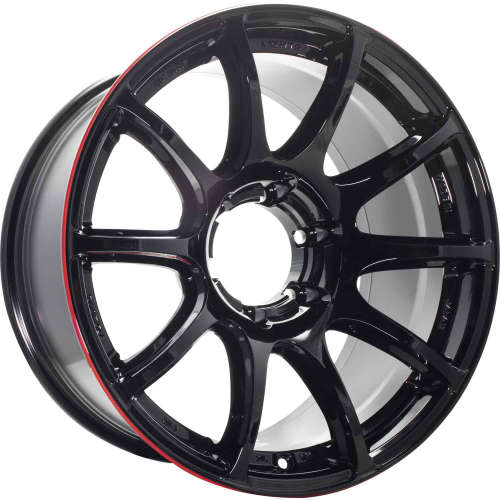 Gram Lights 57Trans-X Rev Limit Gloss Black with a Red Lip Ring