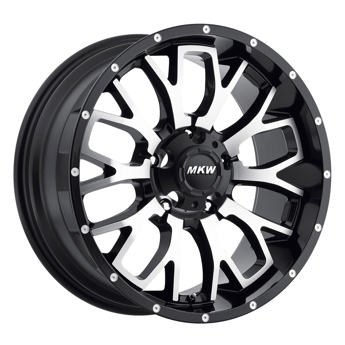 MKW M95 Black/Machined wheel