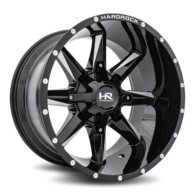 Hardrock Offroad Hardcore H703 Gloss Black Milled wheel