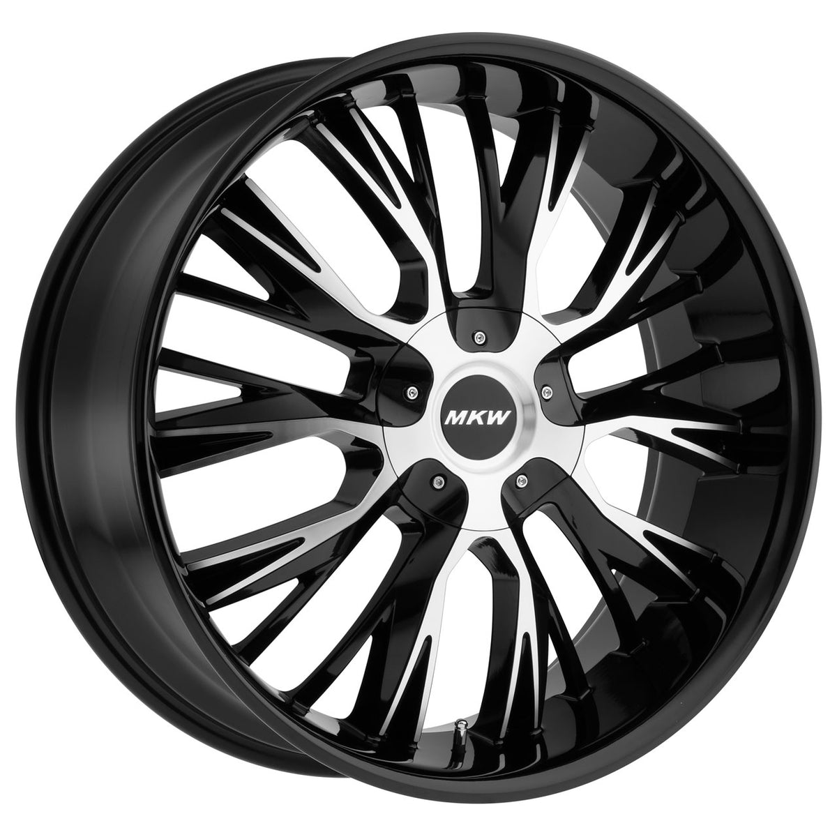 MKW M122 Black/Machined wheel