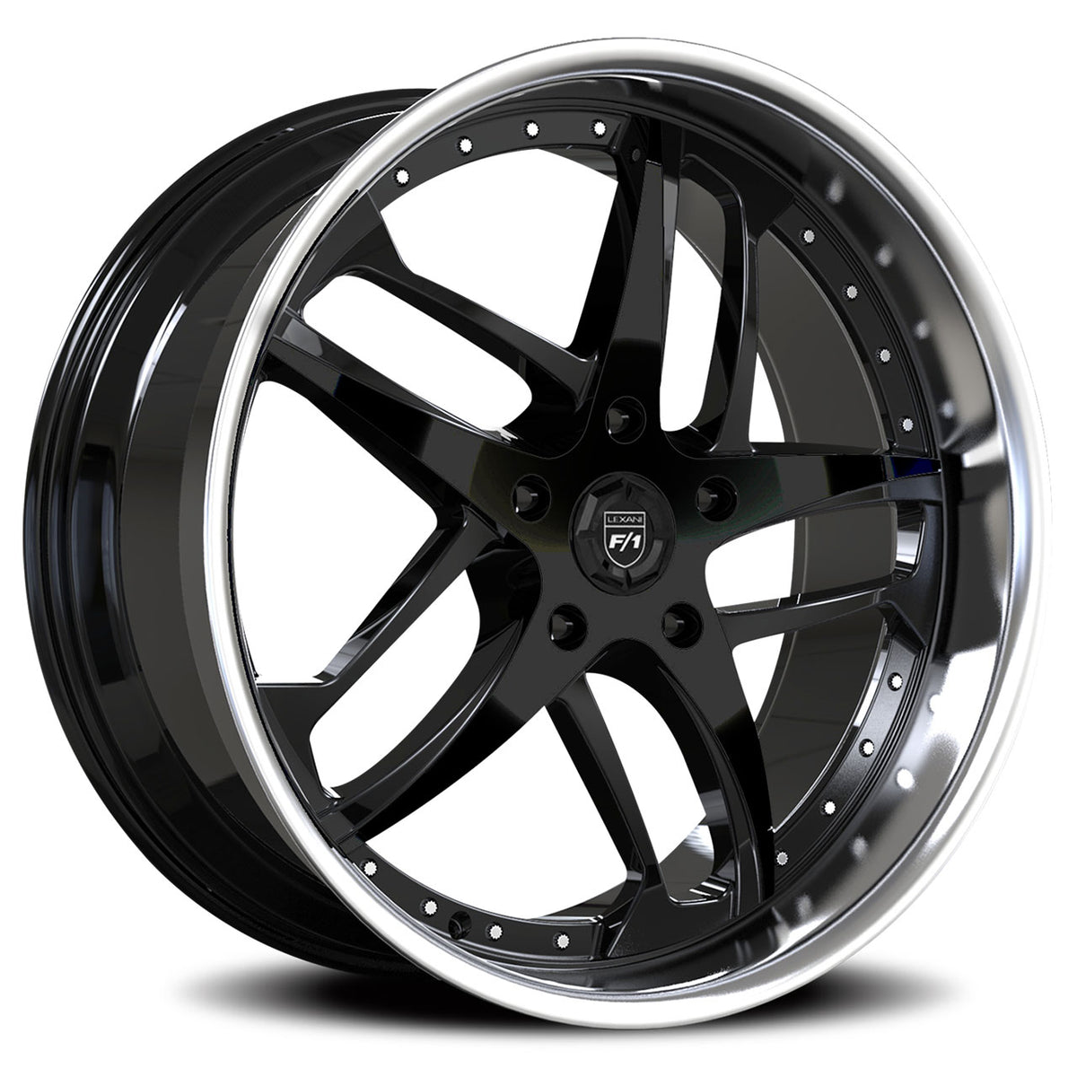 Lexani SOLAR Black/Chrome wheel