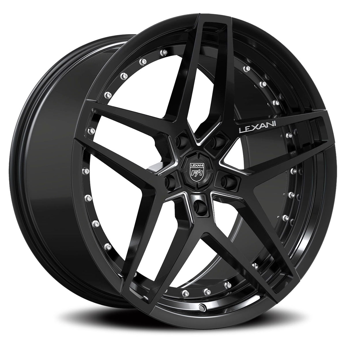 Lexani SPIKE Black/Machined wheel
