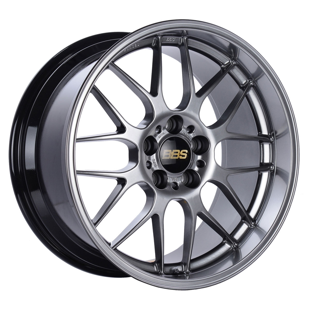 BBS SR 18x8 5x100 ET48 Satin Black Diamond Cut Face Wheel -70mm PFS/Clip Required