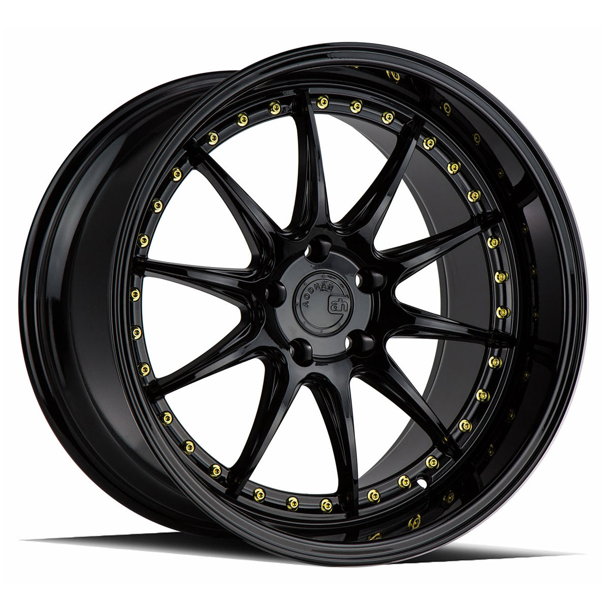 Aodhan DS07 Black/Gold wheel