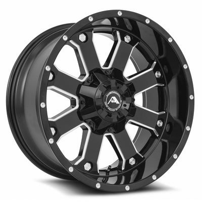 American Off-Road A108 Machined/Milled/Black wheel