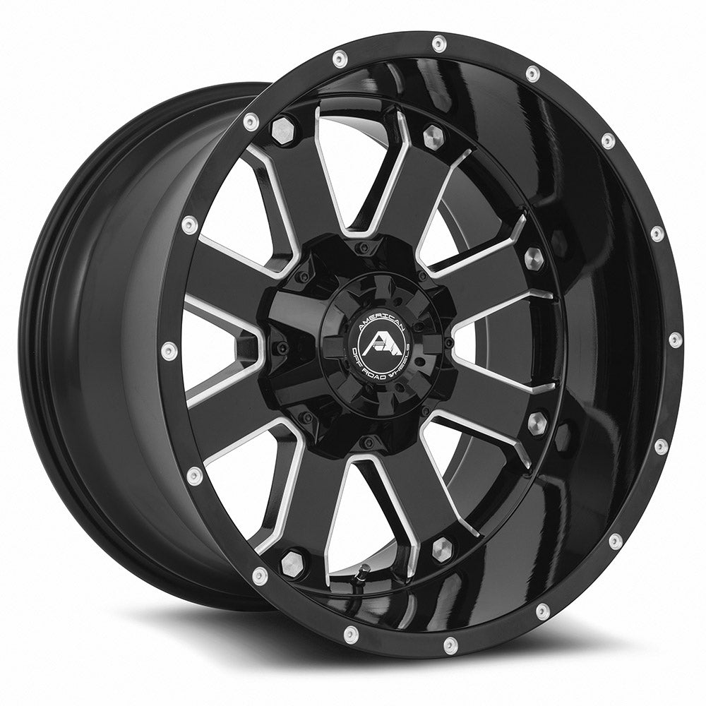 American Off-Road A108 Machined/Milled/Black wheel