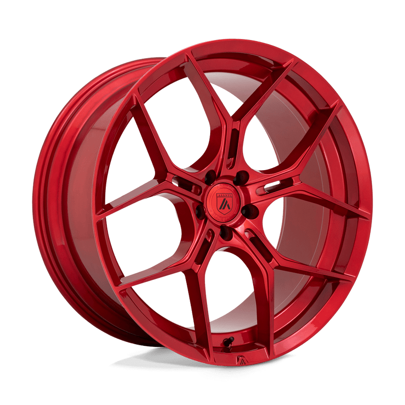 Asanti Black ABL-37 22x9 +25 Candy Red premium Euro wheel
