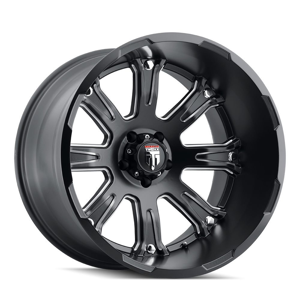 American Truxx BOMB AT154 Satin Black Milled wheel