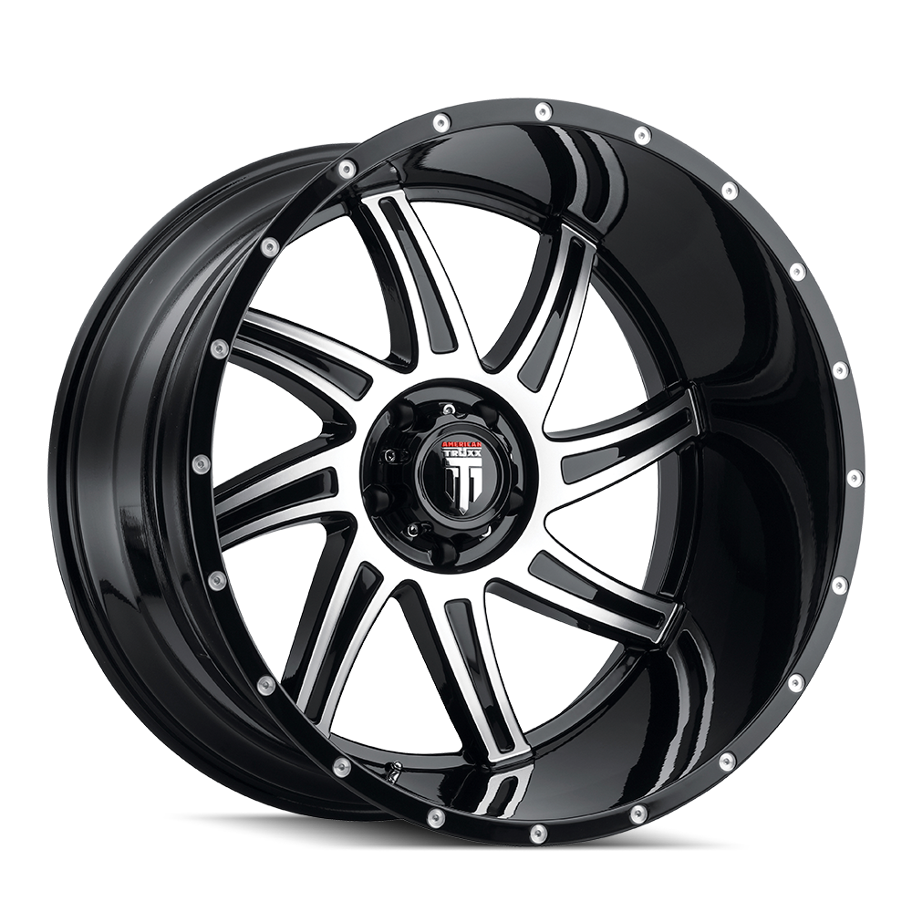 American Truxx VORTEX AT162 Gloss Black Machined wheel