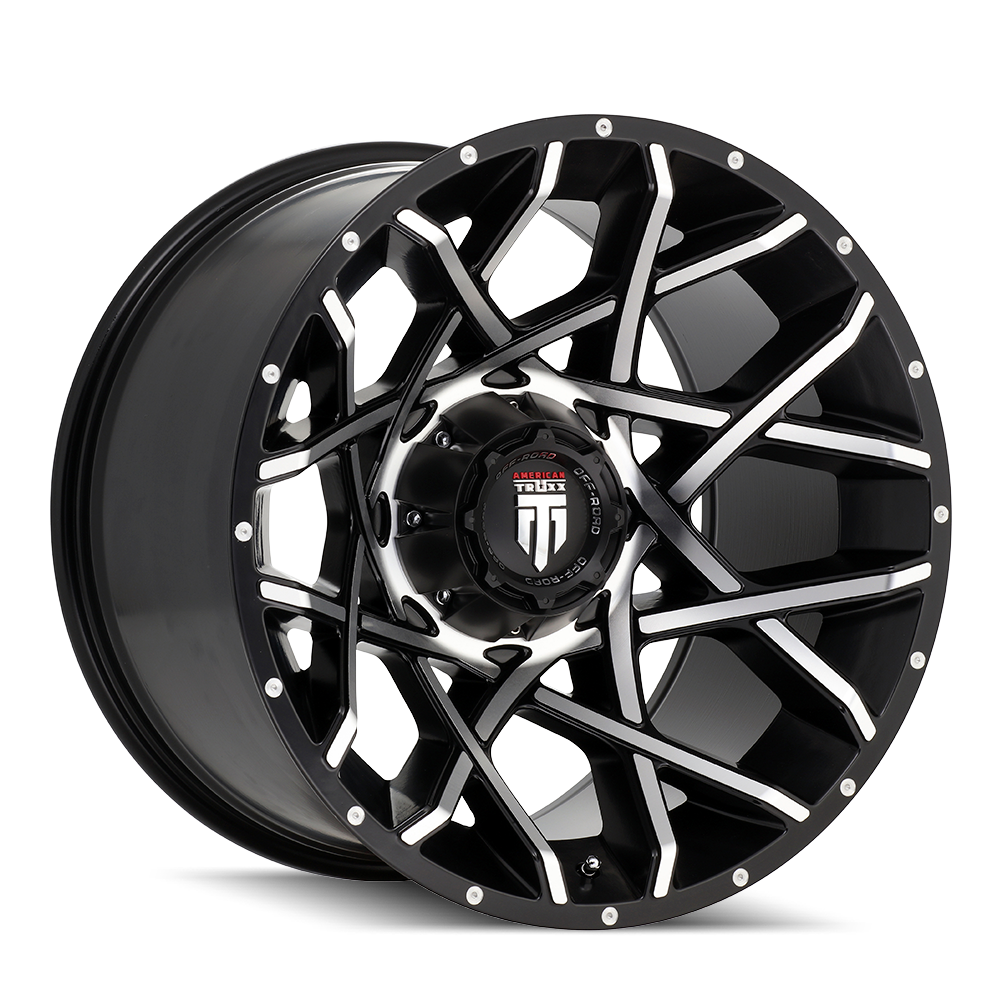American Truxx GRIDLOCK AT1901 Gloss Black Machined wheel