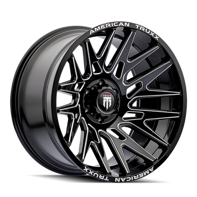 American Truxx EVOLUTION AT1919 Gloss Black Milled wheel
