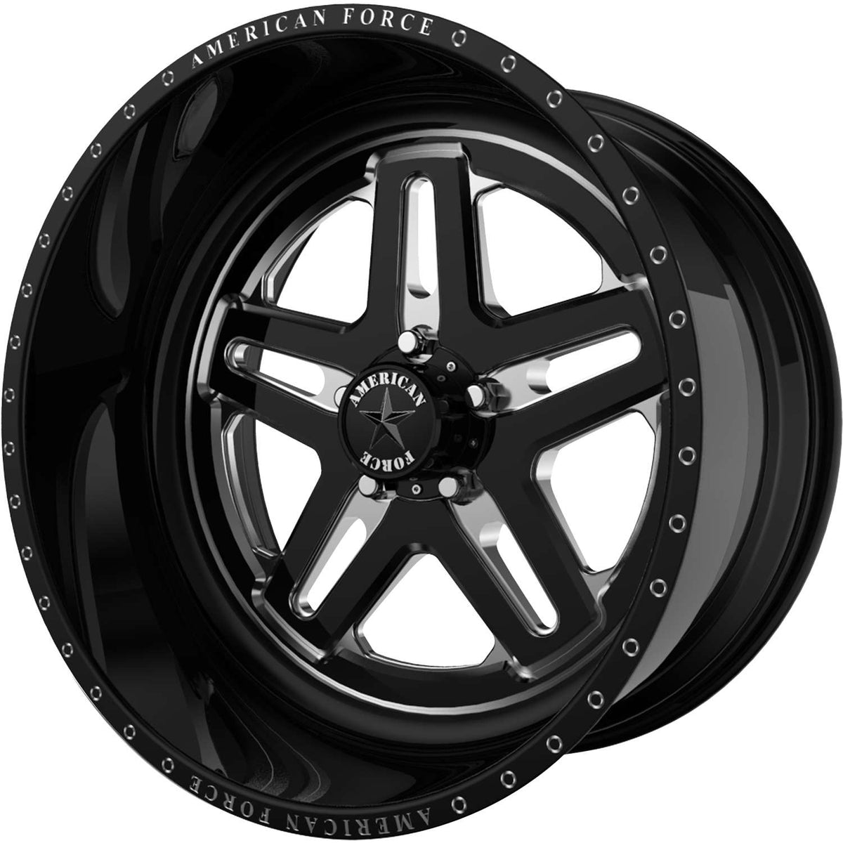 American Force Warrior SS Black Machined wheel