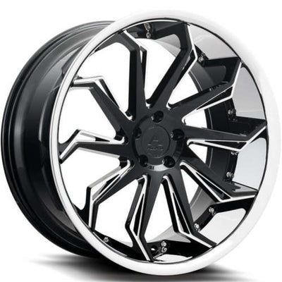 Azad AZ1101 Black Machined wheel