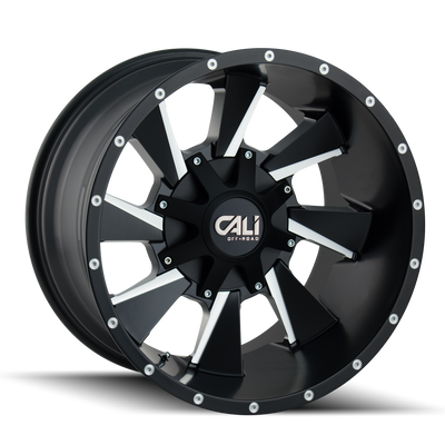 Cali Off-Road DISTORTED 9106 Satin Black Milled wheel