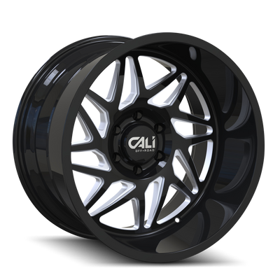 Cali Off-Road GEMINI 9112 Gloss Black Milled wheel