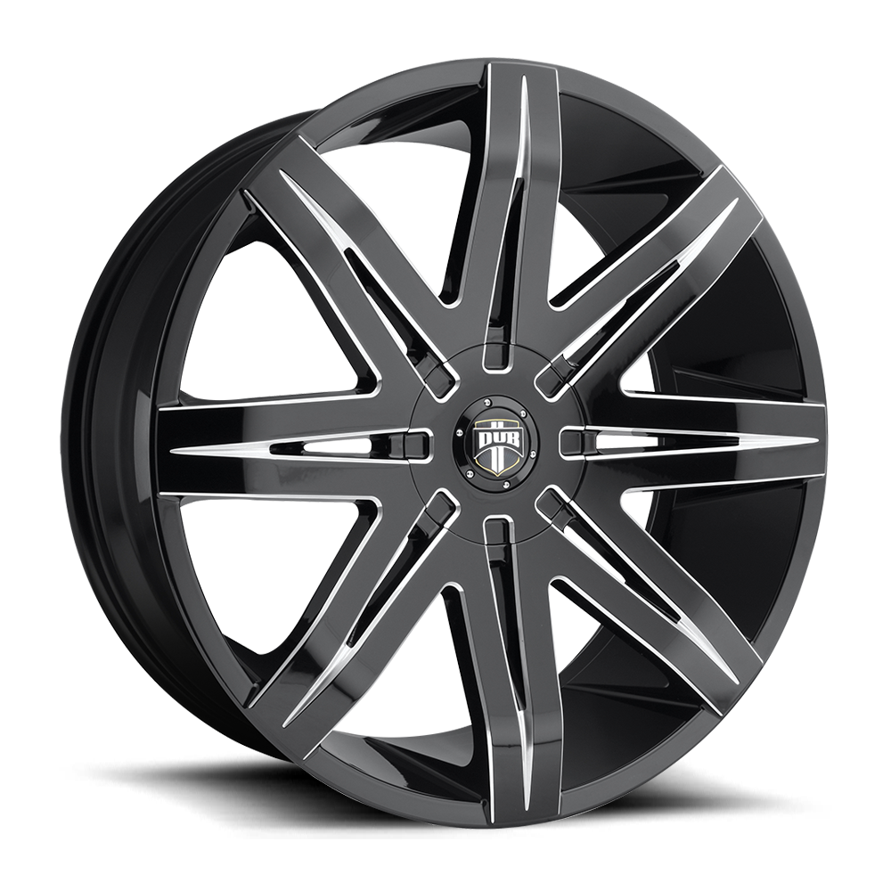 DUB 1PC S227 STACKS Black wheel
