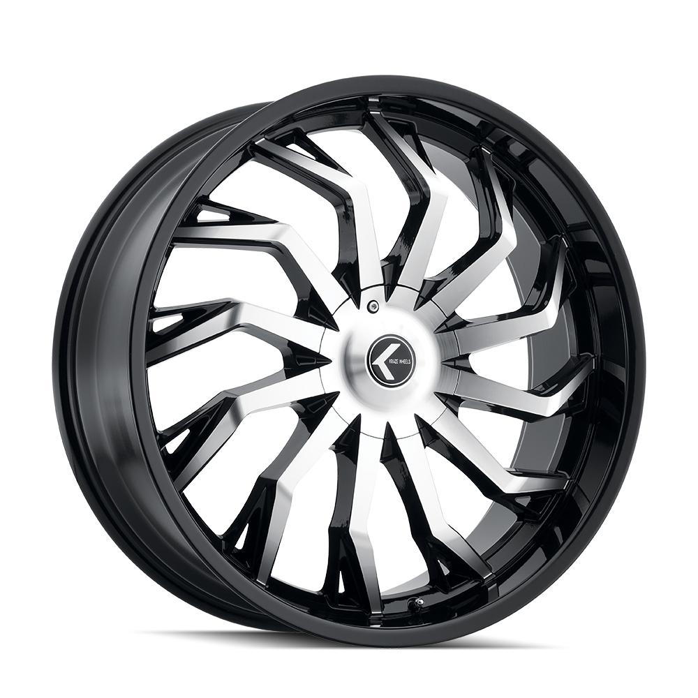 Kraze SCRILLA KR142 Gloss Black Machined wheel