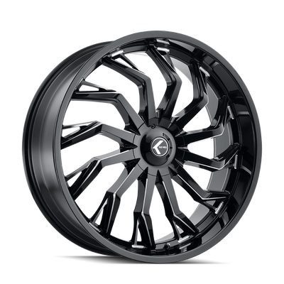 Kraze SCRILLA KR142 Gloss Black Milled wheel