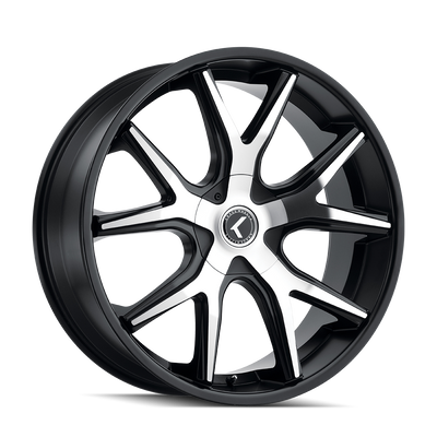 Kraze SPLTZ KR146 Gloss Black Machined wheel
