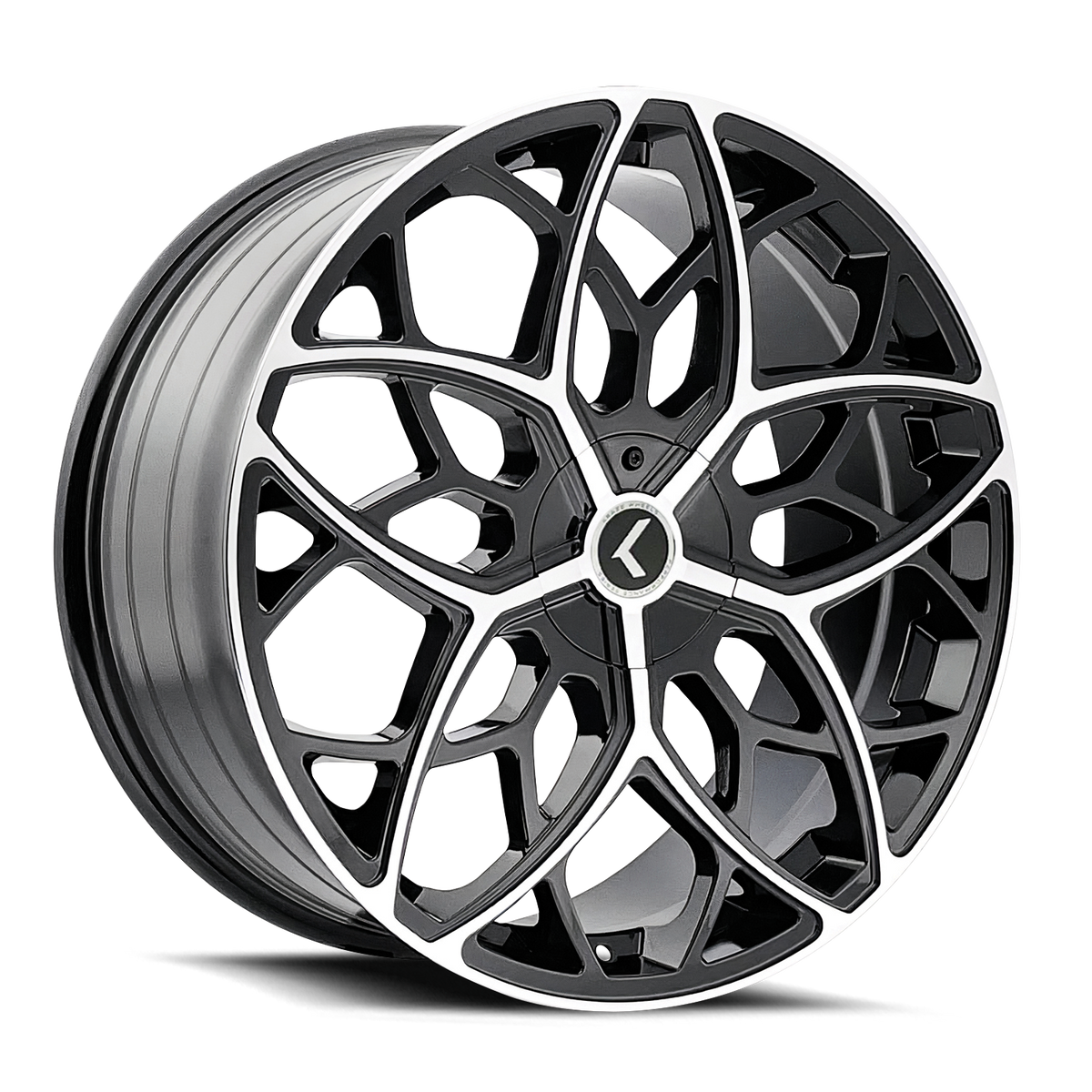 Kraze RICOCHET KR184 Gloss Black Machined wheel