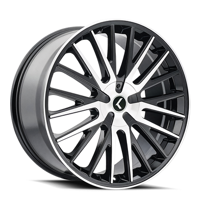 Kraze DOUBLE DOWN KR185 Gloss Black Machined wheel