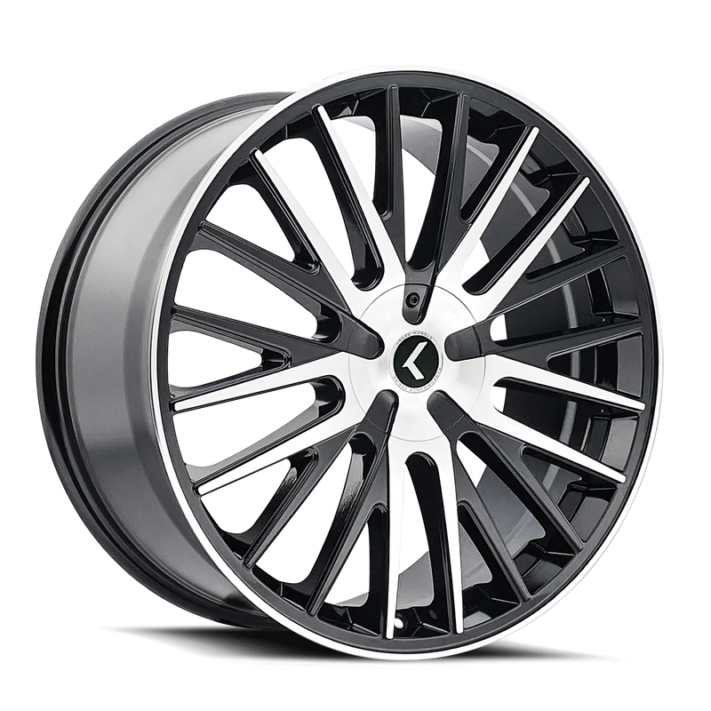 Kraze Double Down KR185 20x8.5 gloss black machined premium aftermarket wheel