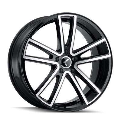 Kraze LUSSO KR190 Gloss Black Machined wheel